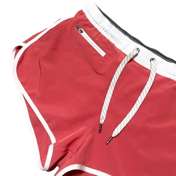 Vuori Women's Athletic Shorts - Melon and White - Picture 4 of 12